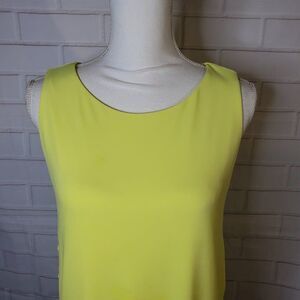 Velvet Graham & Spenser Yellow Sleeveless Comfy Midi Dress womens M Tank Stretch